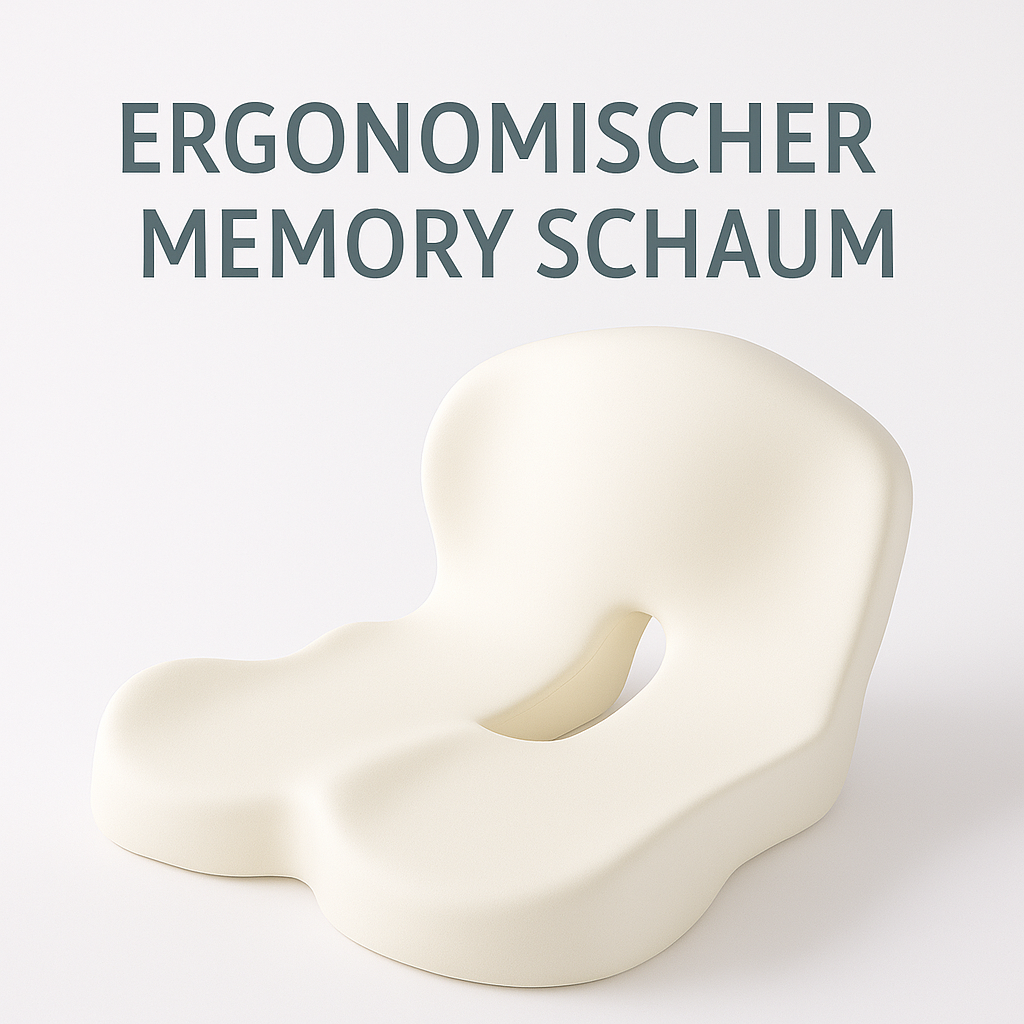 Orthopädisches Sitzkissen mit Rückenlehne
